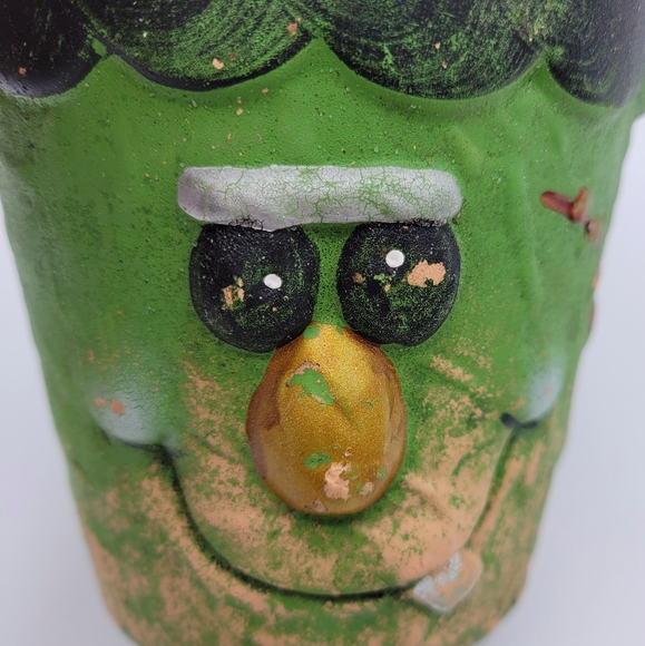 Halloween Frankenpot Hand Painted Pot - Picture 5 of 10